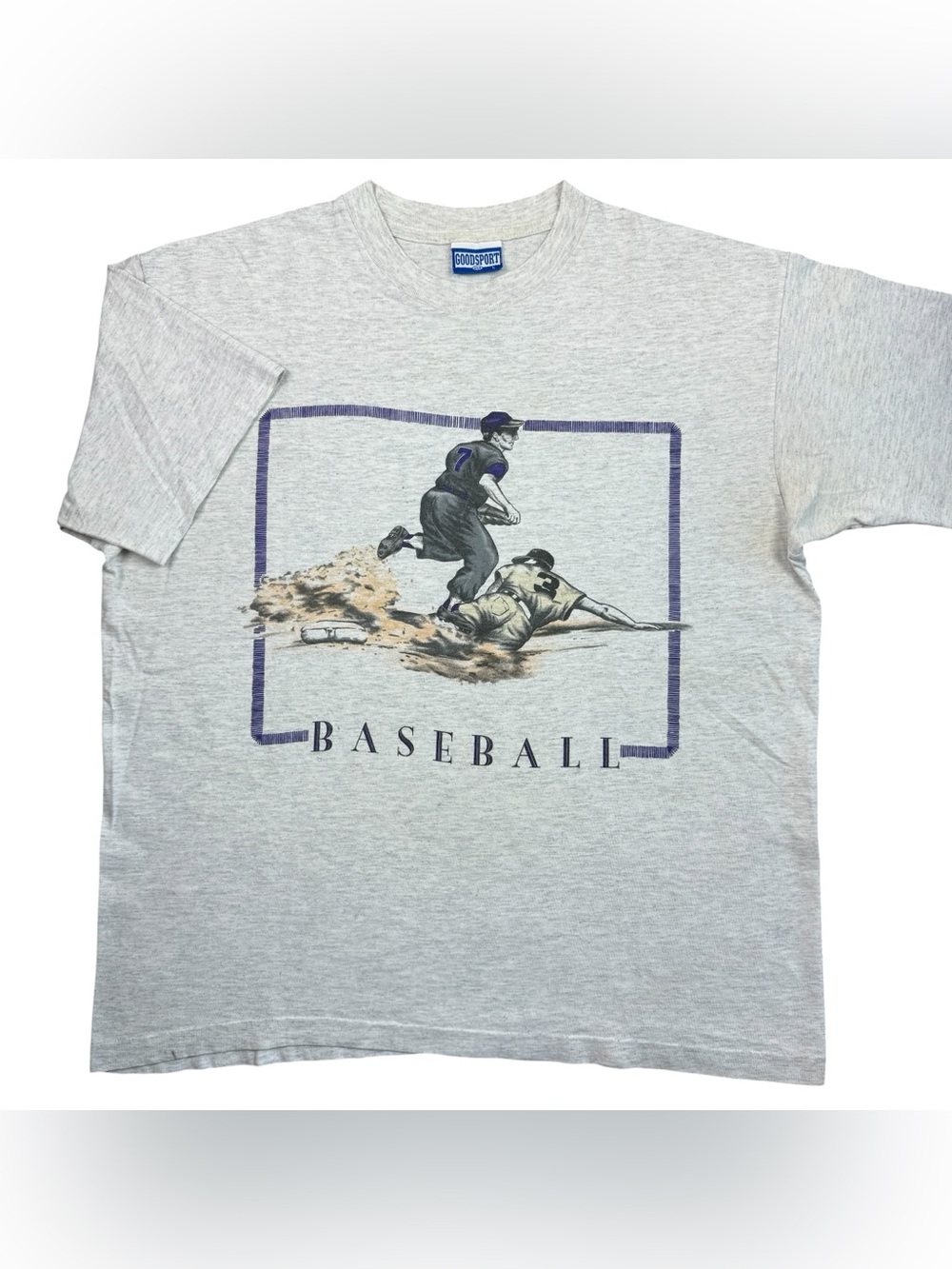 VTG 90s Baseball Sliding Shortstop Second Baseman Men’s Single Stitch t-shirt L